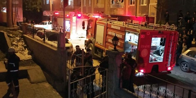 Mardin öğrenci pansiyonunda yangın