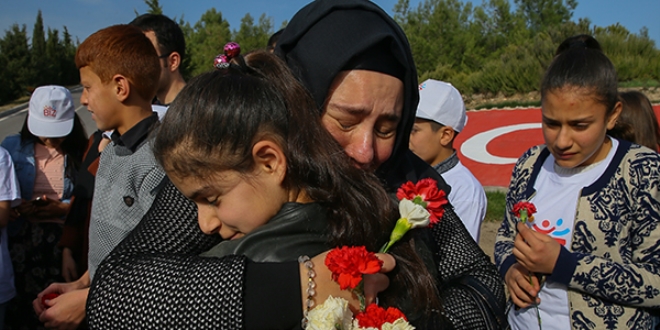 Şehit binbaşının doğum gününde duygulandıran sahne