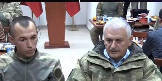 Yıldırım Dağlıca'da kamuflaj giyip, karavana yedi