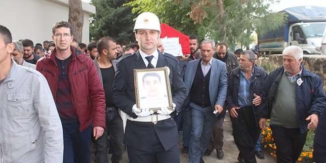 Polis memuru Yıldırım son yolculuğuna uğurlandı