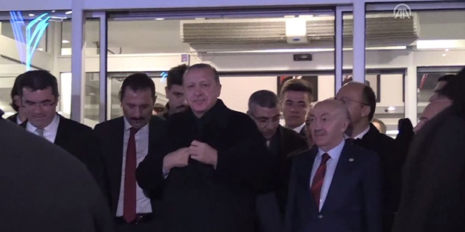 Erdoan, Gmhane Belediyesini ziyaret etti