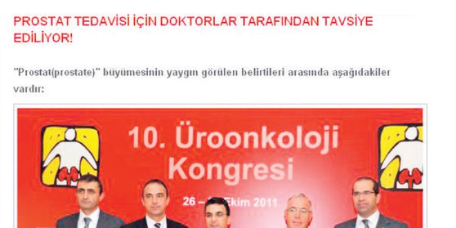 Bitkisel ilaç satmak için ürologların fotoğraflarını kullandılar
