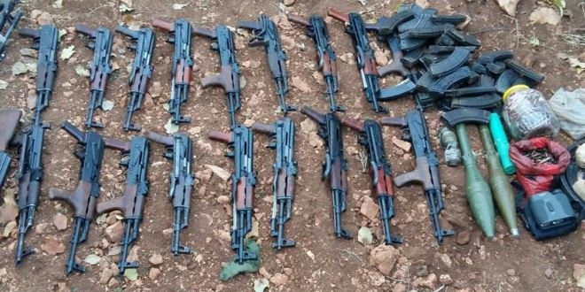 Mardin'de terör operasyonunda çok sayıda silah ve mühimmat ele geçirildi