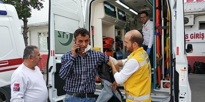 Çocuklarını görmek isteyen eniştesini bıçakladı