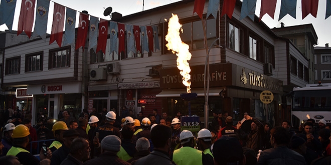 Bir ilçe daha doğalgaza kavuştu