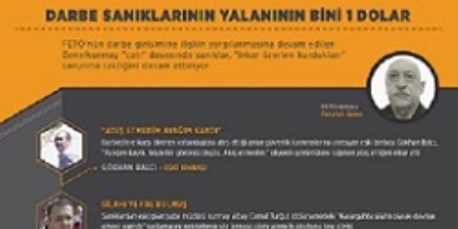 Darbe sanıklarında yalanın bini '1 dolar'