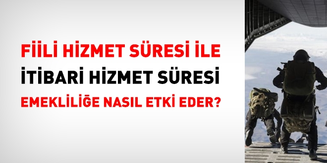 Paraşütçü olarak görev yapan subayın itibari hizmet zammı, emekliliğe nasıl etki eder?