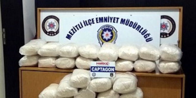 Mersin'de 1 milyon 554 bin uyuşturucu hap ele geçirildi