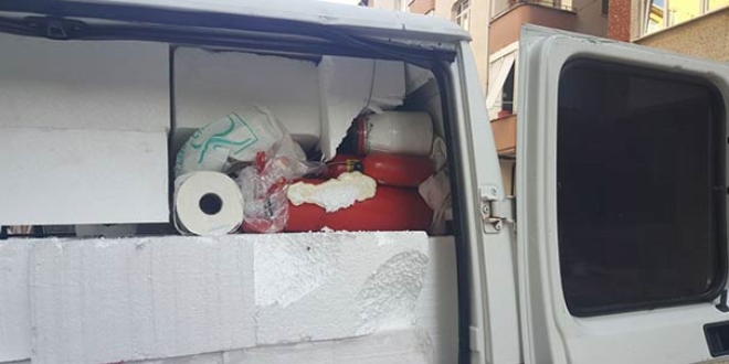 Patlayıcı dolu minibüsün fotoğrafları ortaya çıktı