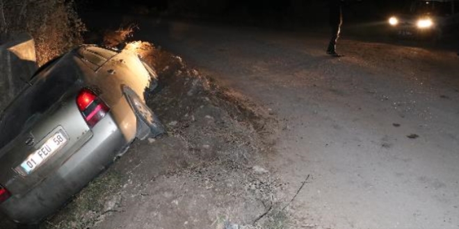 Ehliyetsiz sürücü polisten kaçtığı sırada kaza yaptı