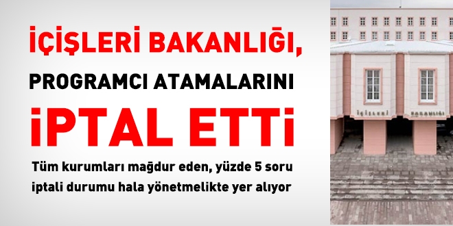 İçişleri, 2015 tarihli görevde yükselme sınavını iptal etti