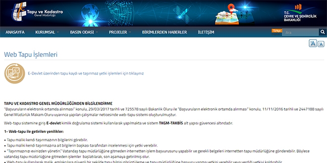 Tapu'ya gitmeden işlemlerinizi yapın