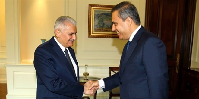 Yıldırım, MİT Müsteşarı Fidan'ı kabul etti