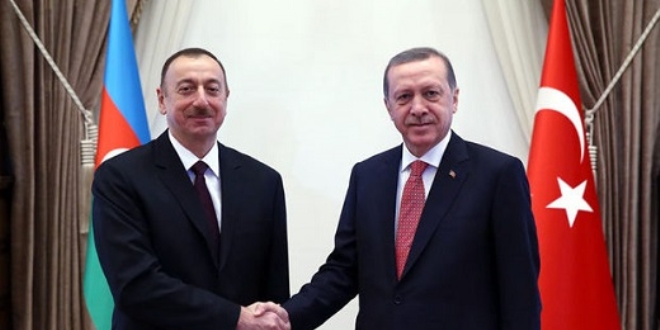 Erdoan, Azerbaycan Cumhurbakan Aliyev ile grt