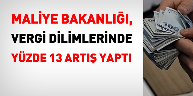 Vergi dilimlerindeki artış belli oldu