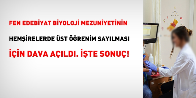 Fen Edebiyat Fakültesi Biyoloji Bölümü mezuniyeti Hemşireler için üst öğrenim olarak kabul edilebilir mi?