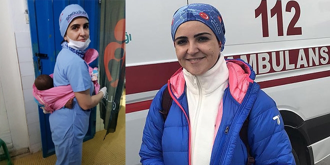 Ameliyatına katıldığı Nijerli hastanın bebeğini sırtında taşıdı