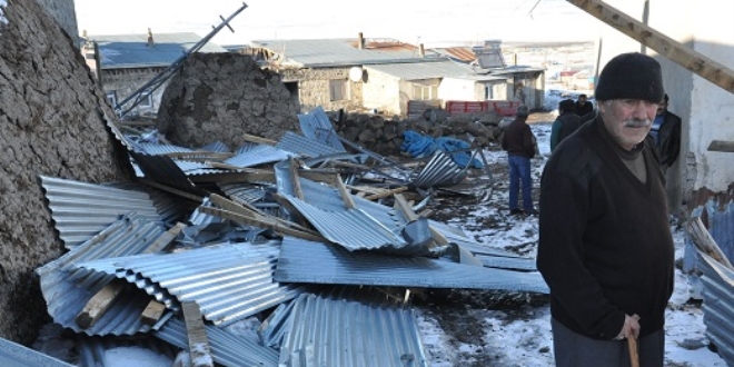 Kars'ta fırtına felaketi