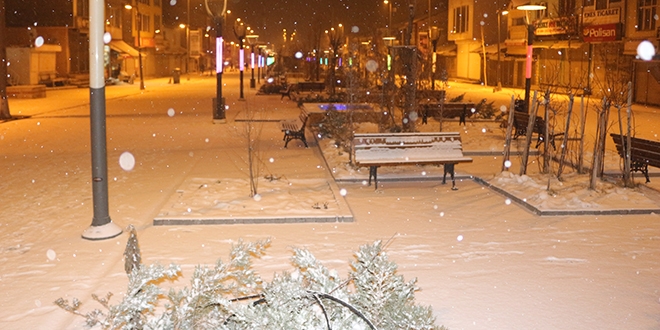 Ağrı ve Kars'ta kar yağışı etkili oluyor