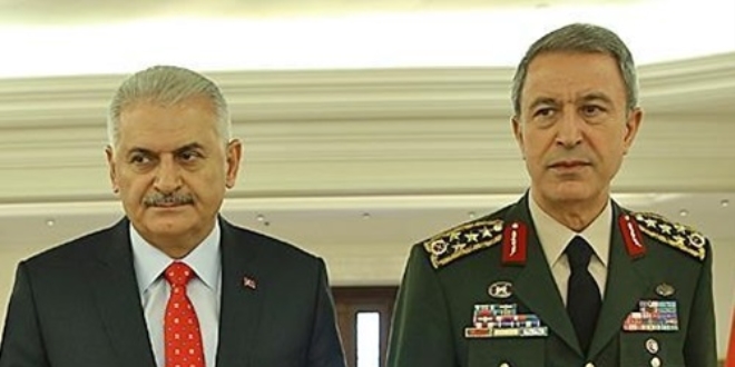 Yıldırım, Genelkurmay Başkanı Orgeneral Akar'ı kabul etti
