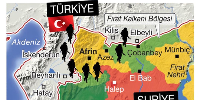 Türkiye Afrin operasyonu öncesi YPG'ye ait 149 hedefi vuracak
