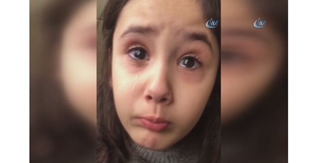 Minik kız, Erdoğan'ı göremeyince gözyaşına boğuldu