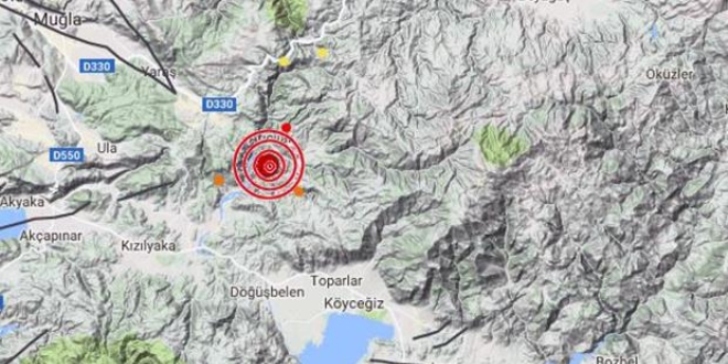 Mula'da 3,6 iddetinde deprem oldu