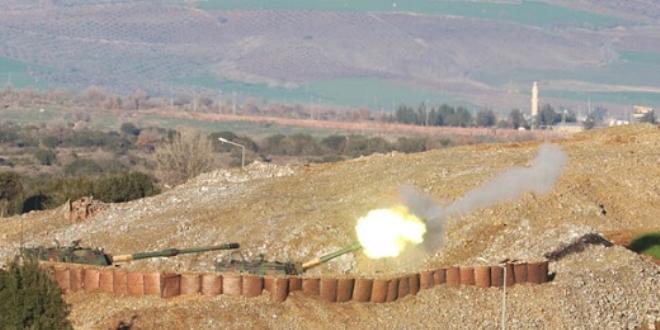 Hatay'dan Afrin'e 40 top atışı yapıldı