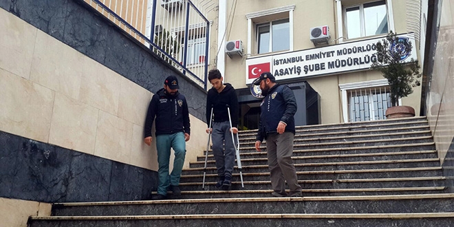 Polis memurunu yaralayan gaspçı tutuklandı