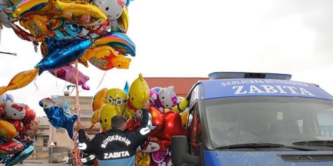 Şanlıurfa'da 'uçan balon' operasyonu