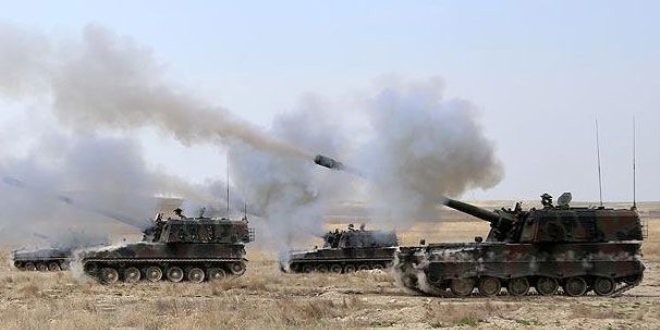 Belirlenen hedefler topçu birlikleri ateş altına alındı