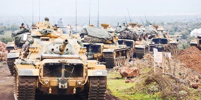 Afrin'e 7 koldan asker kalkanı