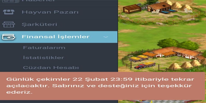 Çiftlikbank para çekimini 23 Şubat'a kadar durdurdu