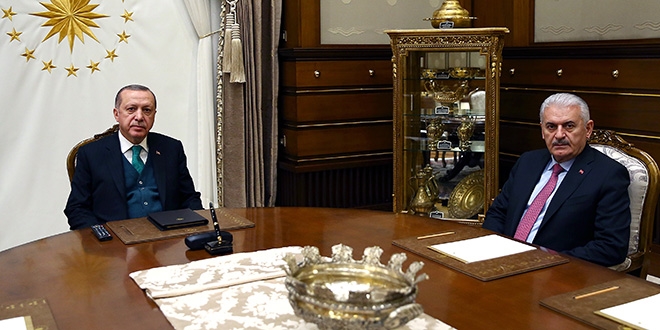 Cumhurbaşkanı Erdoğan, Başbakan Yıldırım'ı kabul etti