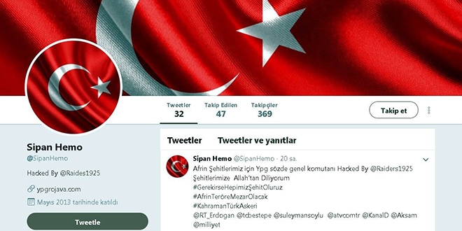 YPG'nin sözde Komutanına Türk bayrağı şoku