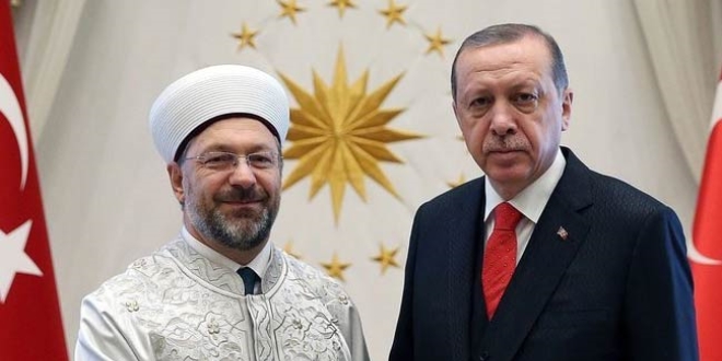 Erdoğan, Diyanet İşleri Başkanı Erbaş'ı kabul etti