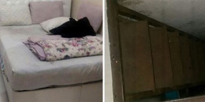 Kaçak sigara için yatak odasından özel geçit yaptırmış