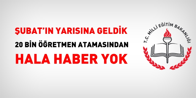 Şubat'ın yarısına geldik, ama 20 bin öğretmen alımından hala haber yok!