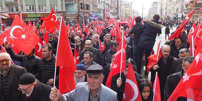 Sivas'ta Zeytin Dalı Harekatı'na destek yürüyüşü