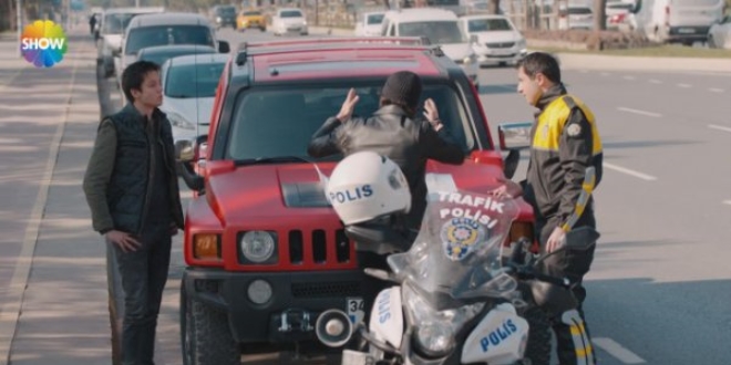 Çukur dizisinde trafik polisine hakaret