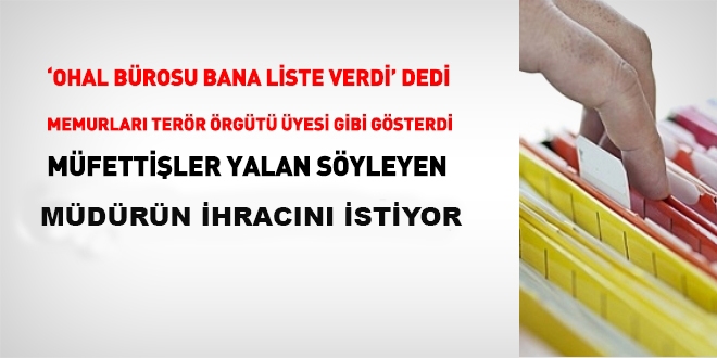 Müdür, personeli hakkında sahte belge hazırlamış