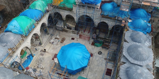 Beyazıt Camii restorasyonu havadan görüntülendi