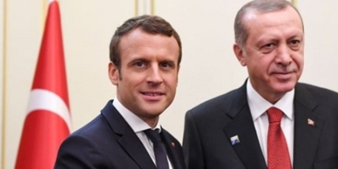 Cumhurbakan Erdoan ile Macron grt