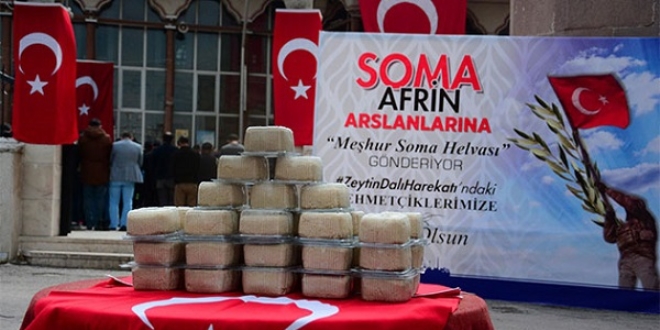 Soma'dan Afrin'e 2,5 ton helva gönderildi