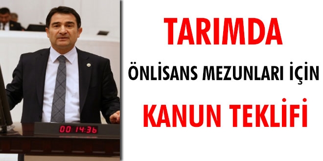 Tarımda önlisans mezunları için kanun teklifi
