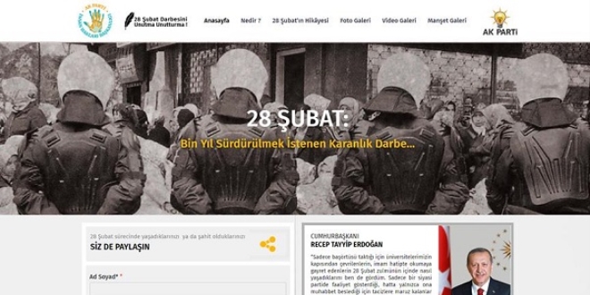 AK Parti'den '28 ubat' internet sitesi