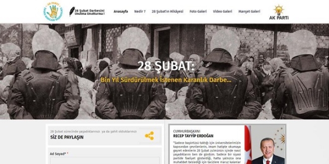 AK Parti'den '28 Şubat' internet sitesi