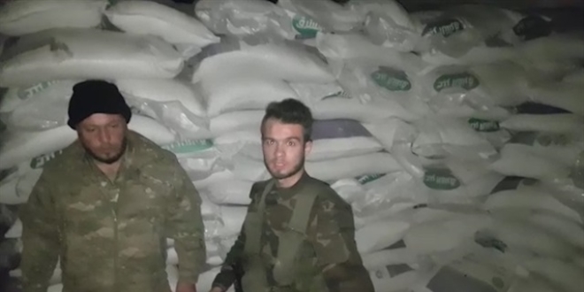 Afrin'de PKK'nın şeker depoları ele geçildi