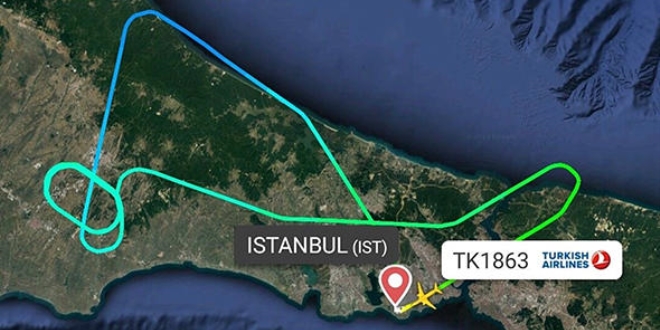 THY'nin Roma uçağı arıza nedeniyle geri döndü