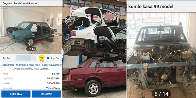 Çalınan otomobilini internette satılan parçasından tanıdı